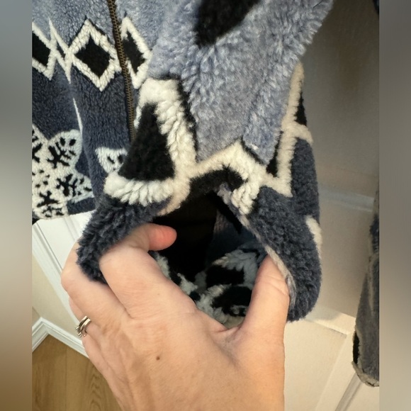 Vintage Lavon snowflake zip up Sherpa - Picture 5 of 8